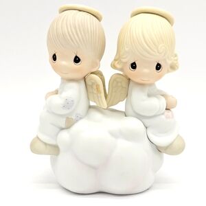 Precious Moments But Love Goes on Forever Figurine Two Angel Child Cloud Heaven